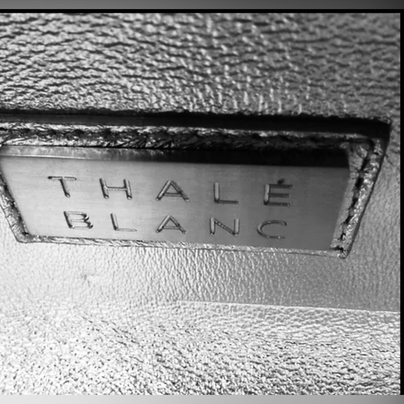 THALE BLANC Talia Fastueux Black Water Snake Embossed Leather Clutch - Picture 5 of 13